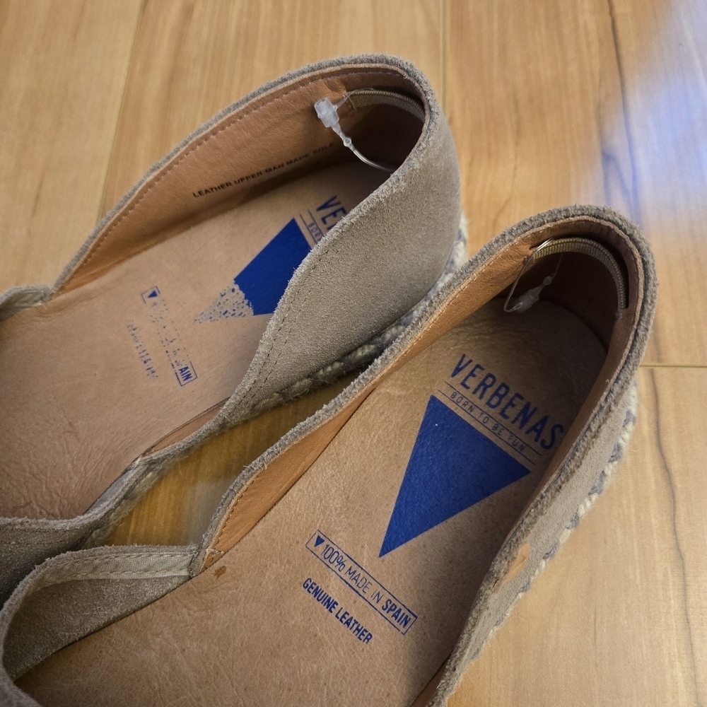 Verbenas Embroidered Espadrilles Flats Carmen Suede Leather Boho EUR 40/US 9.5 - Picture 5 of 9